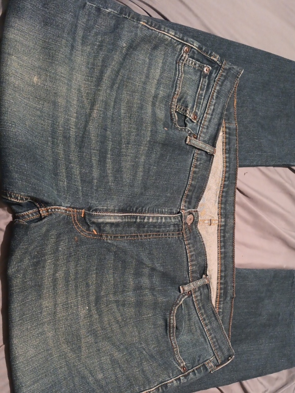 Levi's Slim Straight Blue Denim Jeans 42w 30L Mens